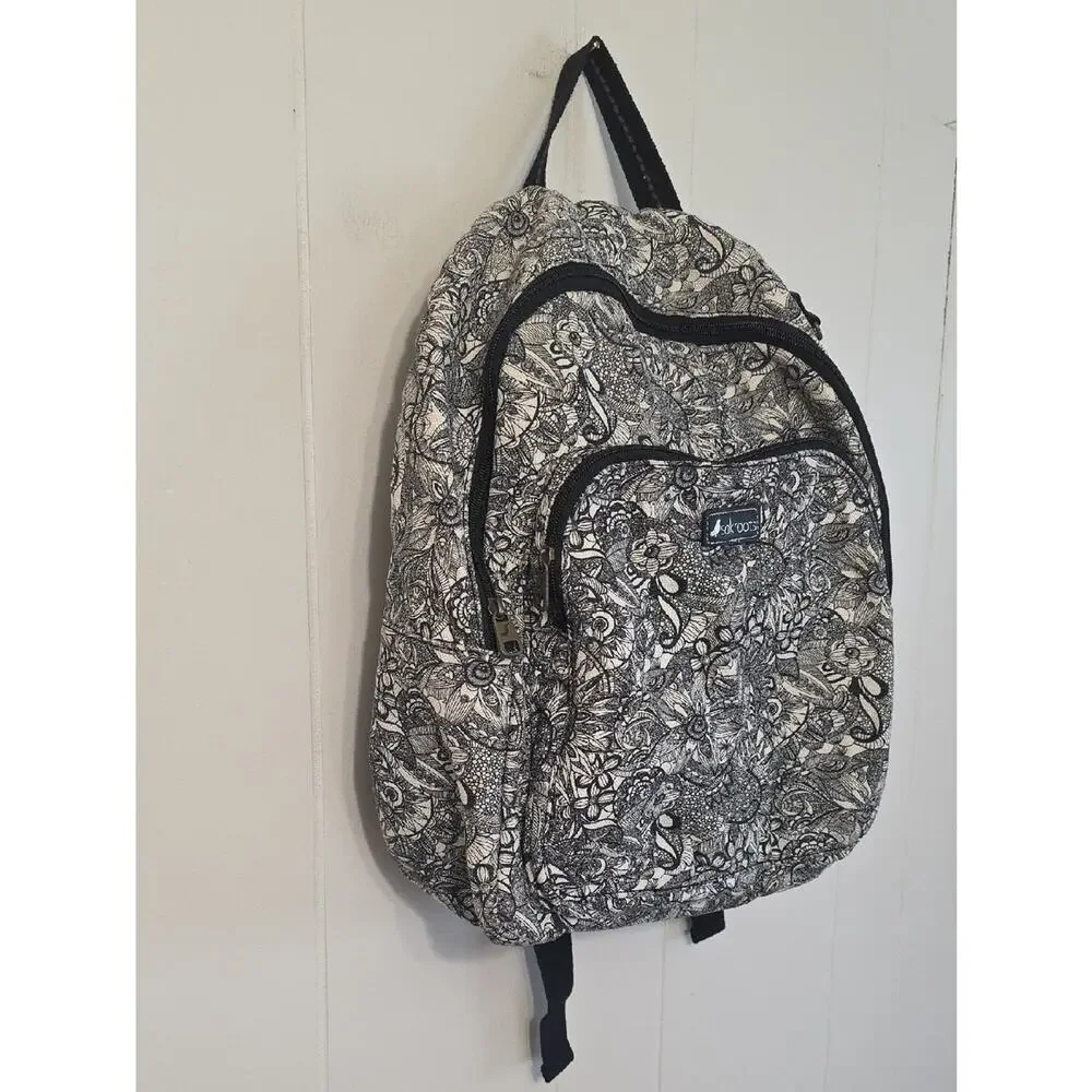 Sakroots Artist Circle Medium Black/White Spirit Desert Print Colorable Backpack